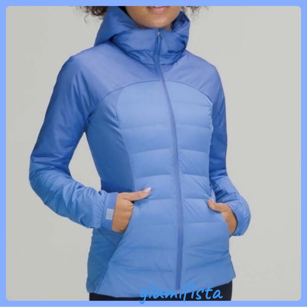 Lululemon Down For It Jacket Blue Nile sz.12 💙